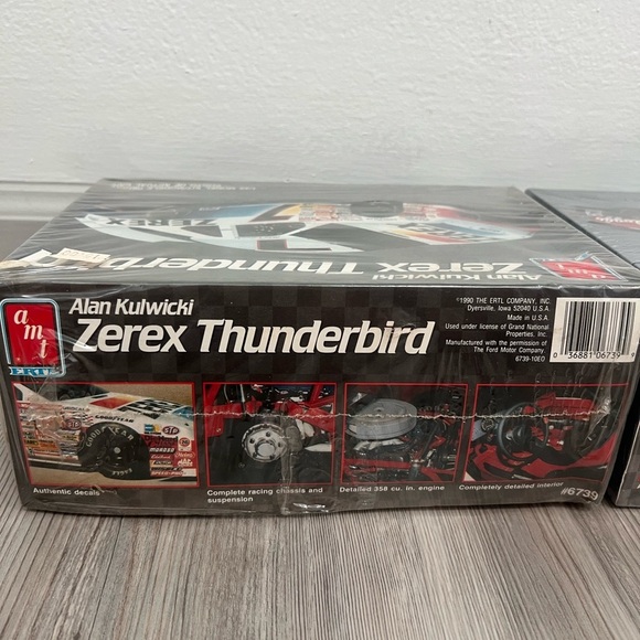 Alan Kulwicki Zerex Thunderbird & Terry Belmote Kellogg NASCAR 1/25 Model Kits - Picture 7 of 9